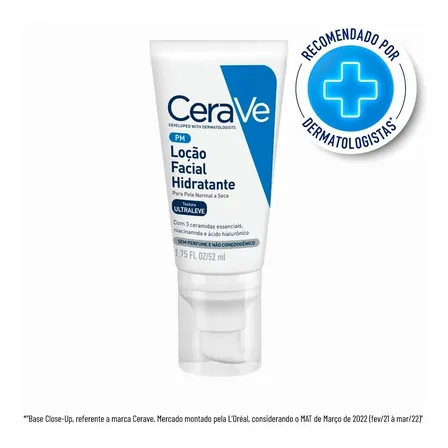 Loção Facial Hidratante Ultraleve Sem Perfume 52ml Cerave