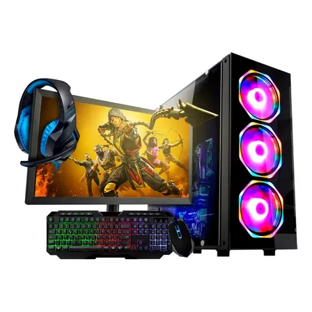 Pc Gamer Intel I5 8gb Hd 500gb + Monitor 19 + Kit Gamer