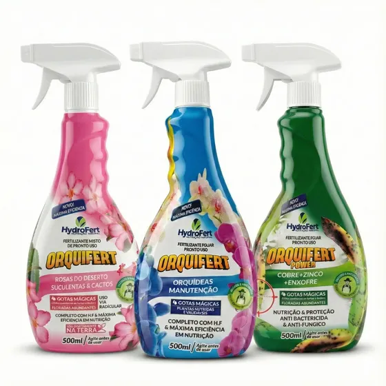 Kit Para Orquídeas Manutenção, Alta Floração E Fungicida
