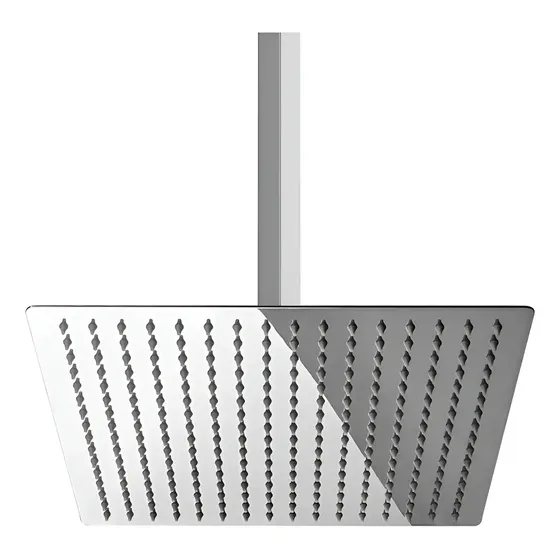 Ducha Teto Inox Ss304 Quadrada 30x30 Braço Quadrado Chuveiro