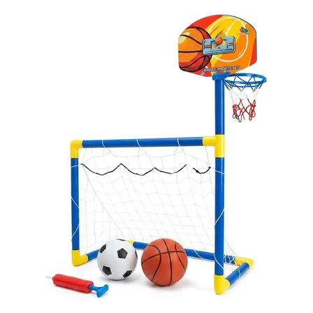 Mini Trave Futebol Infantil Golzinho Cesta Basquete Portatil
