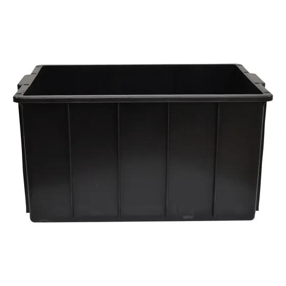 Caixa Plastica 38l Preta Sem Tampa Resistente