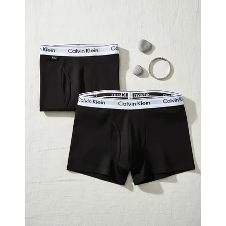Kit Com 2 Cuecas Boxer Masculina Preta Calvin Klein