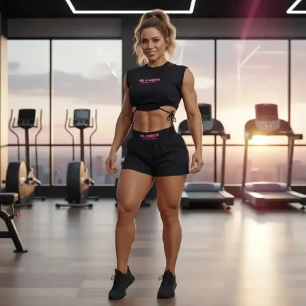 Conjunto 2 Peças Short E Cropped Feminino Confortável Verão