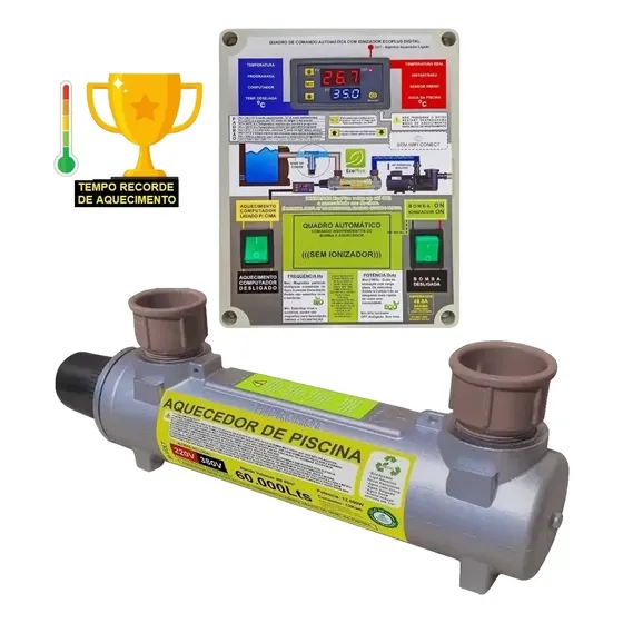 Aquecedor De Piscina 60000 Lts Turbohot Bivolt 100% Inox