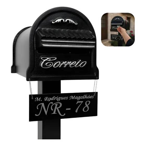 Caixa Correio Correspondencia Pedestal Personalizada Condomi