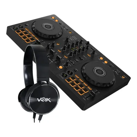 Controladora Dj Pioneer Ddj-flx4 Com Fone Voik