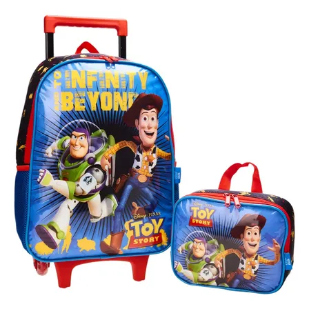 Kit Mochila E Lancheira Disney Toy Story Luxcel Azul Estampado