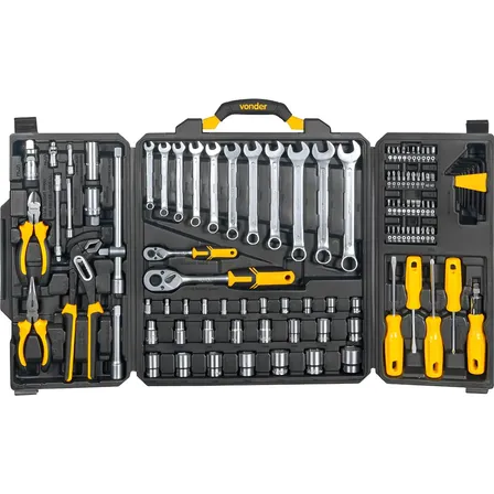 Kit Jogo Caixa De Ferramentas 110 Peças Vonder Com Maleta