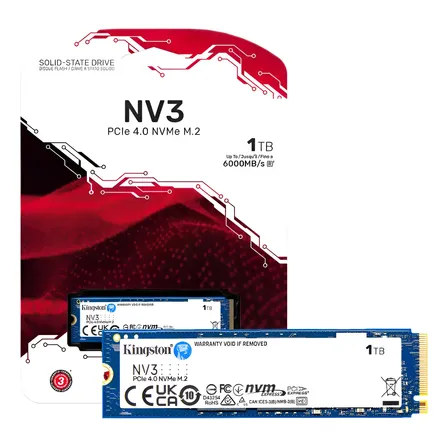 Ssd M.2 Nvme 2280 Kingston 1tb Nv3 Snv3s/1000g Original Pci-e Gen 4.0 Formato M.2 2280 Velocidade De Leitura Até 6000 Mb/s E Gravação Até 4000 Mb/s