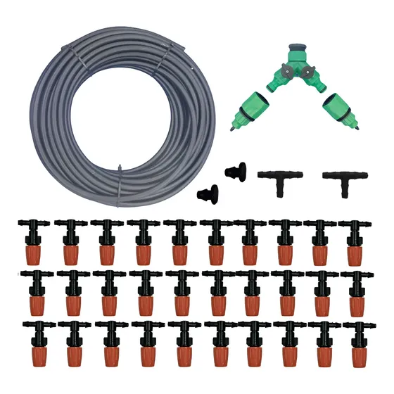 Kit Irrigação Por Nebulização Nevoa 30 Bicos Ajustável