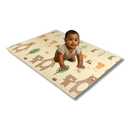 Tapete Tatame Infantil Emborrachado Dobrável Dupla Face 10mm