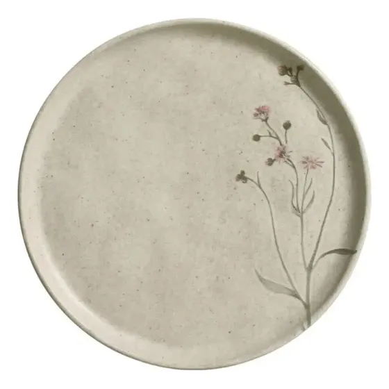 6 Pratos De Sobremesa Stoneware Bio Campestre Porto Brasil