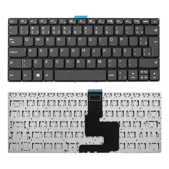 Teclado Para Notebook Lenovo Ideapad 320-14ikb-80yd | Cinza