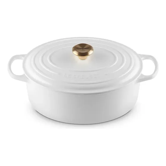 Panela Oval Signature Le Creuset Branco 31 Cm