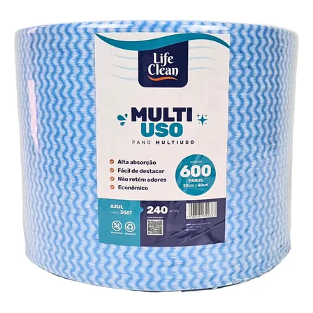Pano Multiuso Limpeza Perfex Picotado 600 Panos Azul Azul-celeste