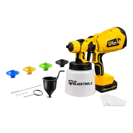 Pistola De Pintura 1000ml 500w C/bateria 21v The Black Tools