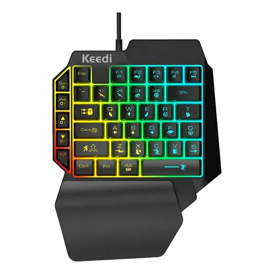 Teclado Gamer Single Hand Rgb Anti-ghosting Keedi