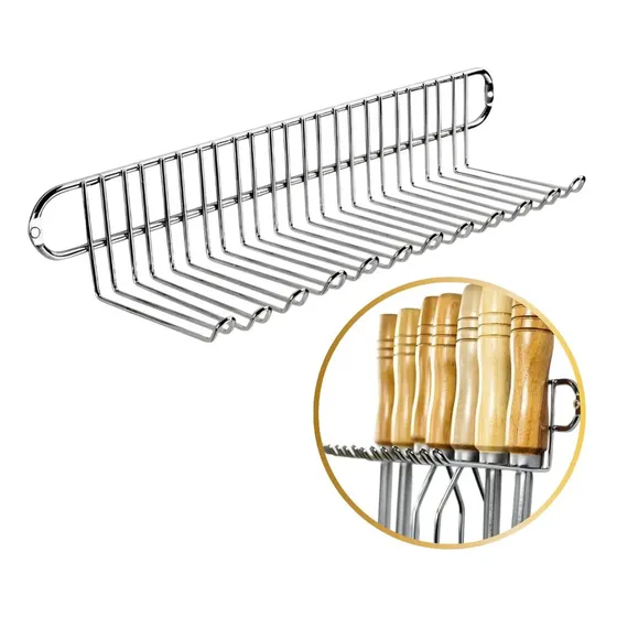 Suporte Reforçado Matrinox Para 24 Espetos De Churrasco