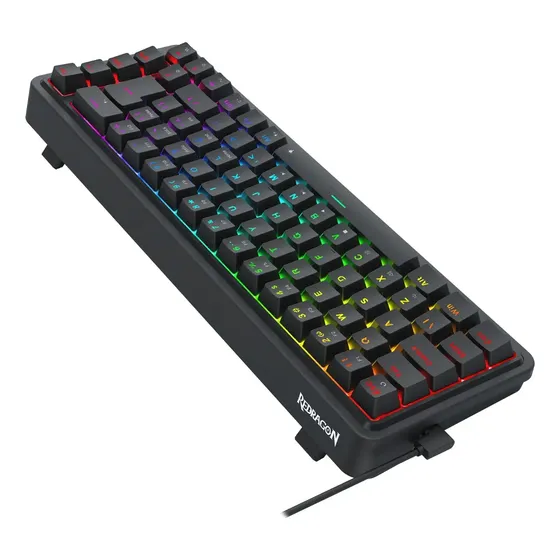 Teclado Mecânico Redragon Nova Rgb Preto Switch Dragon Chant Preto Inglês Us