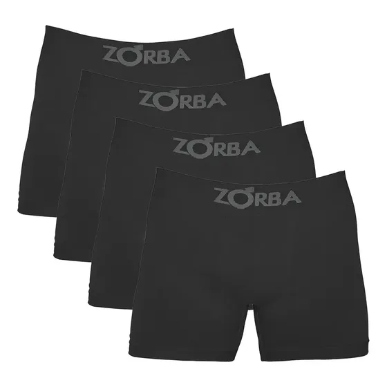 Kit 4 Cuecas Boxer Sem Costura Algodão Zorba