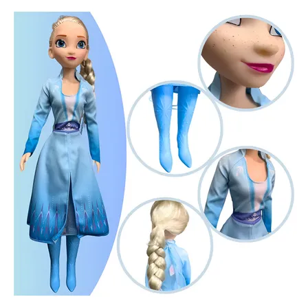 Brinquedo Elsa Frozen Boneca Infantil 50cm Articulada