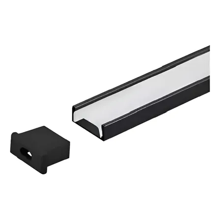 Kit 10 Perfil Led Sobrepor Slim Alumínio 2m C/ Acabamento