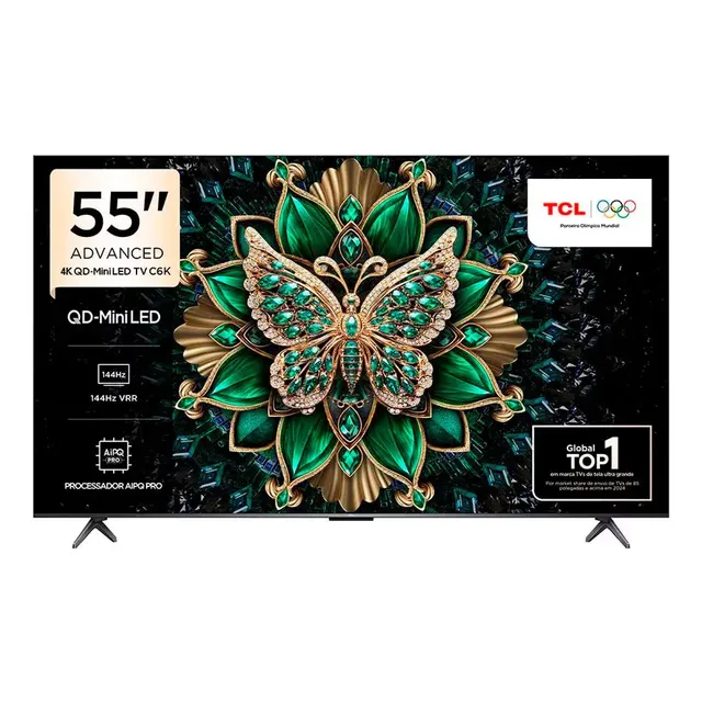 Smart Tv 55 C6k 4k Qd-mini Led 144hz Google Tv Tcl