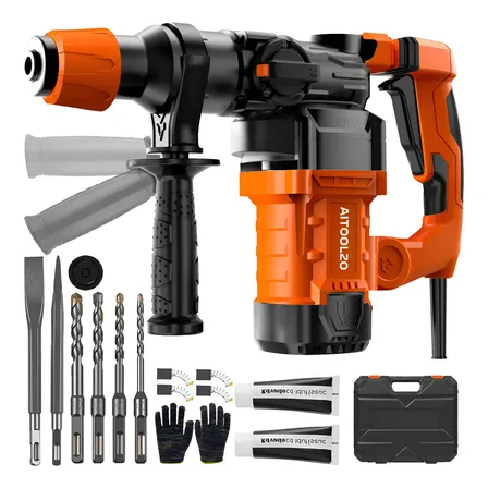 Kit Martelete Rompedor Perfurador De Concreto 2200w Aitoolzo