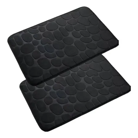 Kit2 Tapete Banheiro Soft Super Absorvete Anti Derrapante