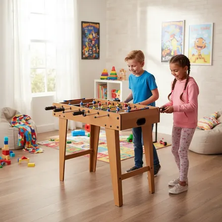Mini Mesa Pebolim Totó Futebol Infantil Grande 67x63 Cm Mdf