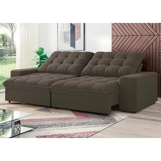 Sofá 4 Lugares Retrátil/reclinável Linoforte Benetton
