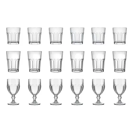 Conjunto De Copos E Taças Nadir Bristol 18 Peças