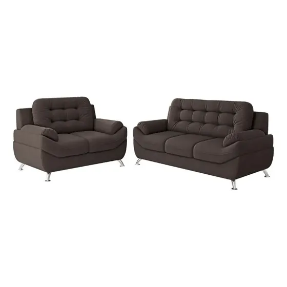 Sofá 3 E 2 Lugares Mercury Em Tecido Suede Linoforte