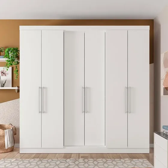 Guarda Roupa Napoli Up Com 6 Portas 4 Gavetas E 4 Prateleira
