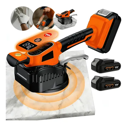 Máquina Assentar Piso Porcelanato Vibratória Aitoolzo C/lcd