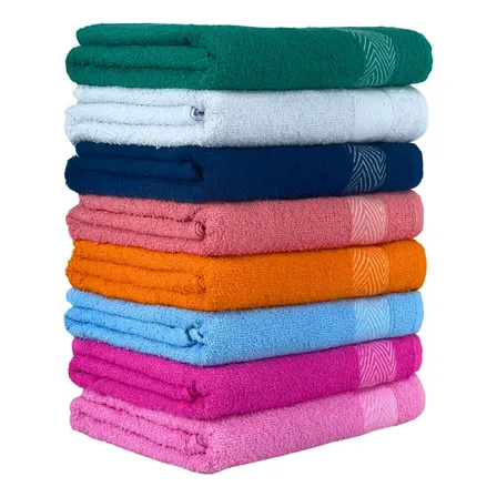 Kit 05 Toalhas De Banho Popular 100%algodão Alta Absorção