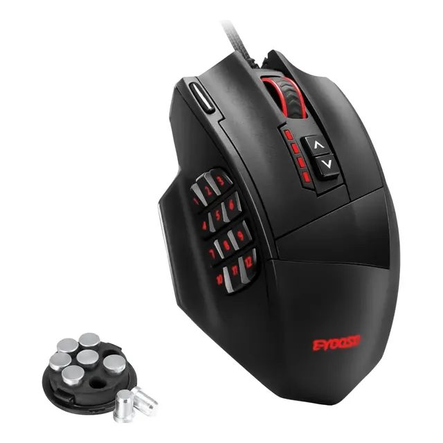Mouse Para Jogo 24000 Dpi 18 Botões Rgb Para Mmo E Tibia
