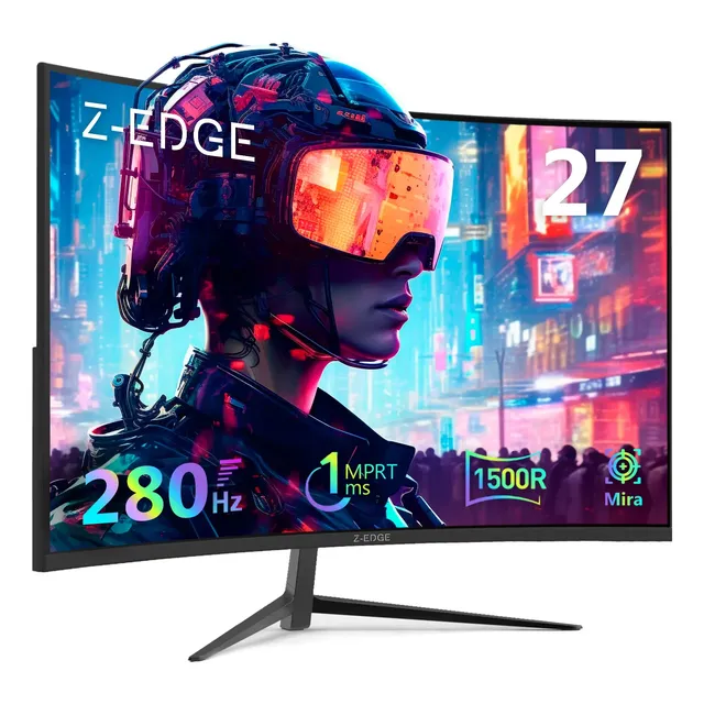 Z-edge 27 Monitor De Jogo Curvo 1080p Full Hd 280hz 1ms