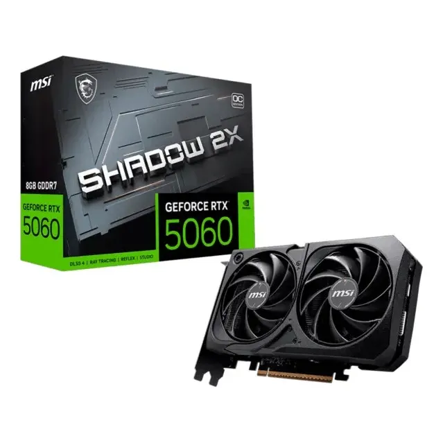 Placa De Vídeo Msi Rtx 5060 8gb Gddr7 128bits Shadow 2x Oc