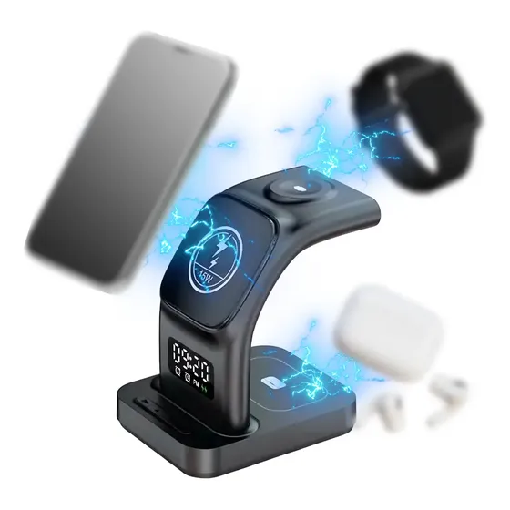 Carregador Sem Fio 5 Em 1 Para Iphone Apple Watch Airpods