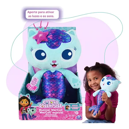 Gabby's Dollhouse Pelucia 33cm Mercat Com Som Luz Original