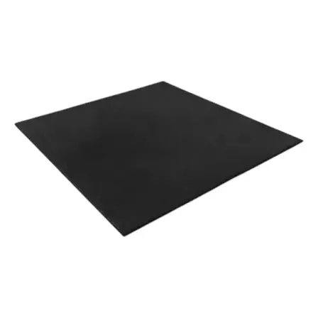 Piso Borracha 15mm 1m X 1m Preto Liso M²