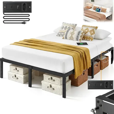 Estrutura Cama Metal Casal Com Tomada,usb+type-c,450kg