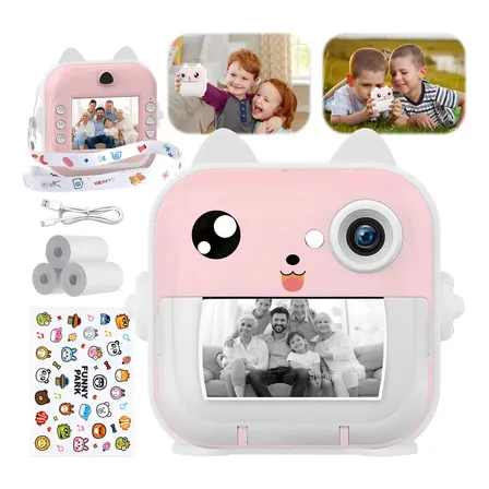 Câmera Fotográfica Infantil Impressora Instantânea Foto Jogo
