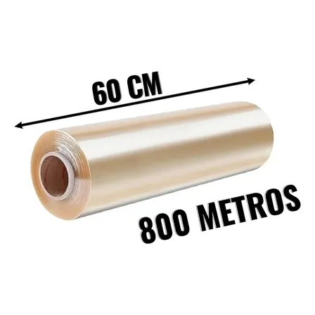 Rolo Bobina Papel Plastico Filme Pvc Esticavel 60cm X 800m