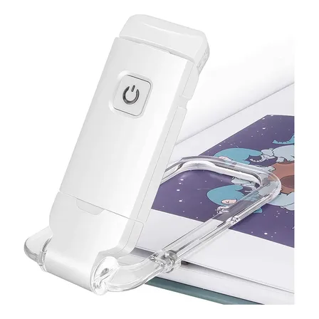 Luminária Luz Led Leitura Usb Recarregável Com Livro Clipe