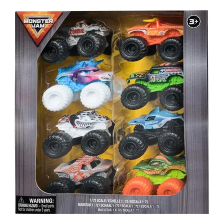 8 Carrinhos Monster Jam Escala 1:72 - Monster Jam