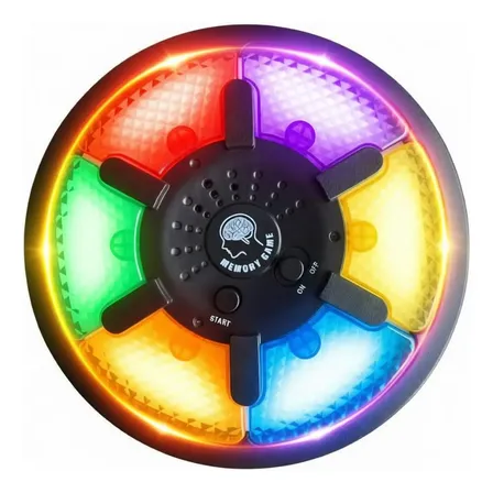 Jogo Da Memória Eletrônico Luz Som 6 Cores Tipo Genius Simon