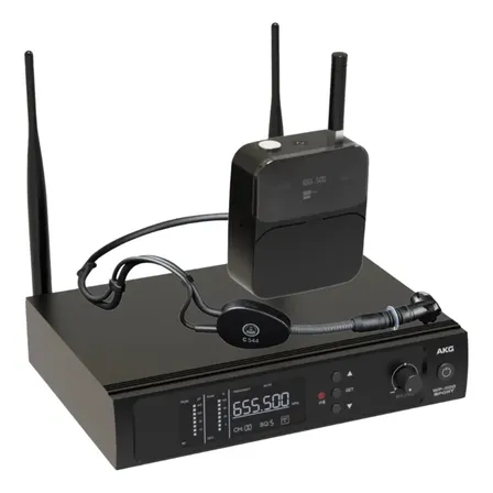 Sistema Sem Fio Akg Wp300 Sport (headset)100 Canais Uhf Pret